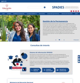 Página web de SPADIES