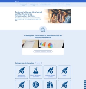 Sitio web Plan Nacional de Infraestructura de Datos (PNID)